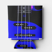 Electric Blue Guitar Music Lover Blikjeskoeler (Achterkant)