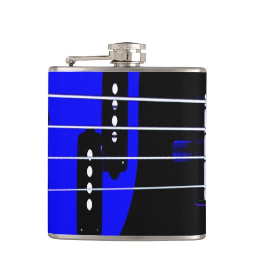 Electric Blue Guitar Music Lover Heupfles (Voorkant)