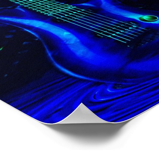 Electric Blue Guitar Poster (Hoek)