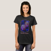 Electric Blue Hearts And Pink Tulips Personalized T-shirt (Voorkant volledig)