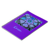 Electric Blue Hearts & Stars Notitieboek/Journal Notitieboek (Linkerzijde)