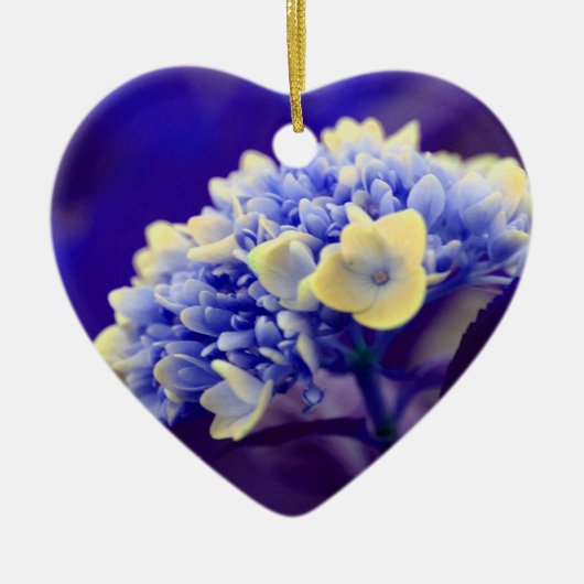 Electric Blue Hydrangea Flower Ornament (Voorkant)