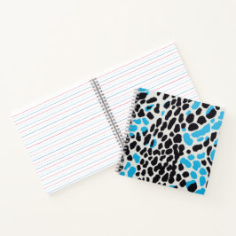 Electric Blue Leopard Notitieboek