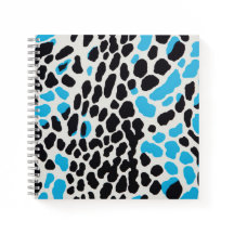 Electric Blue Leopard Notitieboek