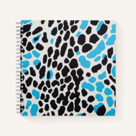 Electric Blue Leopard Notitieboek
