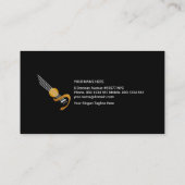 Electric Blue Lightning Guitar Music Teacher Visitekaartje (Achterkant)