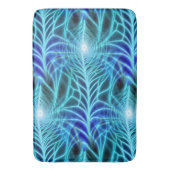 Electric Blue Luminous Fractal Repeating Pattern Badmat (Voorkant Verticaal)