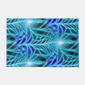 Electric Blue Luminous Fractal Repeating Pattern Deurmat (Voorkant)