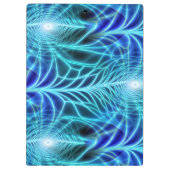 Electric Blue Luminous Fractal Repeating Pattern Klembord (Achterkant)