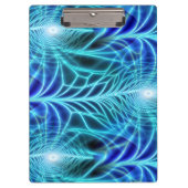 Electric Blue Luminous Fractal Repeating Pattern Klembord (Voorkant)