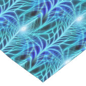 Electric Blue Luminous Fractal Repeating Pattern Korte Tafelloper (Hoek)