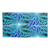 Electric Blue Luminous Fractal Repeating Pattern Kussensloop (Achterkant-Rechts)