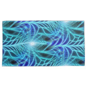 Electric Blue Luminous Fractal Repeating Pattern Kussensloop (Voorkant-Rechts)