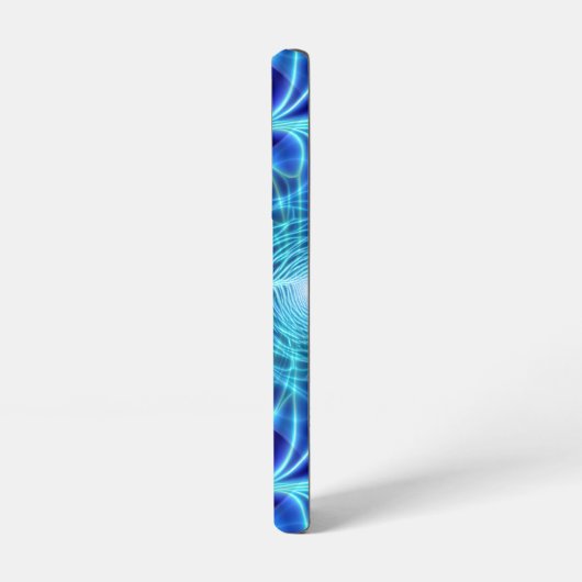 Electric Blue Luminous Fractal Repeating Pattern Samsung Galaxy Hoesje (Linkerkant)