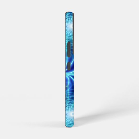 Electric Blue Luminous Fractal Repeating Pattern Samsung Galaxy Hoesje (Rechterkant)