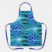 Electric Blue Luminous Fractal Repeating Pattern Schort (Voorkant)