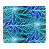 Electric Blue Luminous Fractal Repeating Pattern Snijplank (Voorkant)