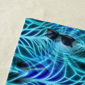 Electric Blue Luminous Fractal Repeating Pattern Strandlaken (In situ)