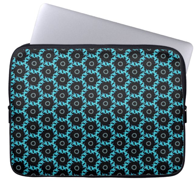 Electric Blue Mandala Laptop Sleeve (Voorkant)
