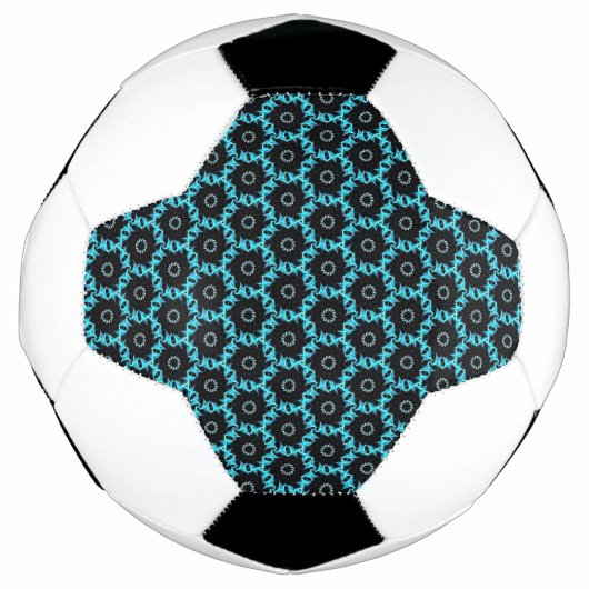 Electric Blue Mandala Voetbal (Voorkant)