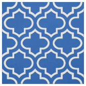 Electric Blue Moroccan Trellis Pattern Fabric 02 Stof (Swatch)