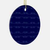 Electric Blue Neural Horizon Abstract Pattern Keramisch Ornament (Rechts)