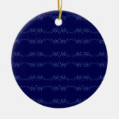 Electric Blue Neural Horizon Abstract Pattern Keramisch Ornament (Voorkant)