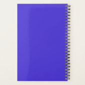 Electric Blue Overlapped Year Spiral Weekly Planner (Achterkant)