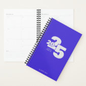 Electric Blue Overlapped Year Spiral Weekly Planner (Display)