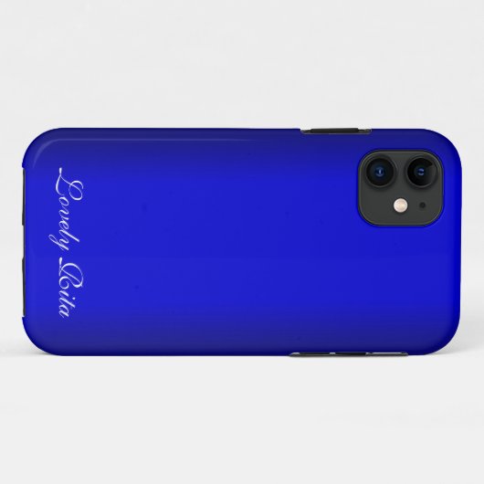 Electric Blue Personal Case-Mate iPhone Case (Achterkant (horizontaal))
