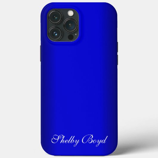 Electric Blue Personal Case-Mate iPhone Case (Achterkant)