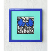 Electric Blue Pop Art Tulpen Poster