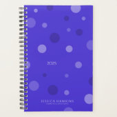 Electric Blue Pop Stippen Jaarlijks Planner (Voorkant)