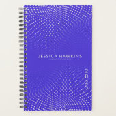 Electric Blue Pop Stippen Jaarlijks Planner (Voorkant)