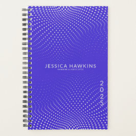 Electric Blue Pop Stippen Jaarlijks Planner