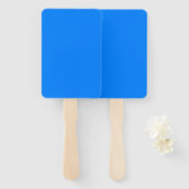 Electric Blue Rectangle Fan for Elegant Event Comf Handwaaier (Voorkant en achterkant)