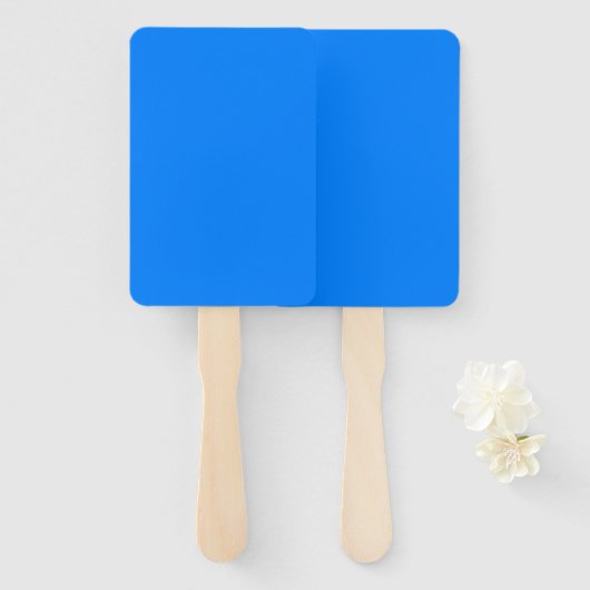 Electric Blue Rectangle Fan for Elegant Event Comf Handwaaier (Voorkant en achterkant)