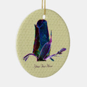 Electric Blue Rosebud Floral Ornament (Rechts)