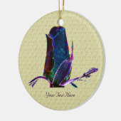 Electric Blue Rosebud Floral Ornament (Links)