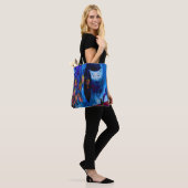 Electric Blue Siamese Cat Animal Art Tote Bag (Op model)