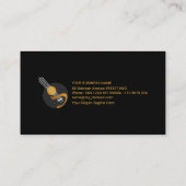 Electric Blue Sound Wave Lightning Guitar Visitekaartje (Achterkant)