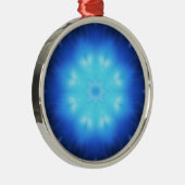 Electric Blue Star Metalen Ornament (Rechts)