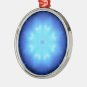 Electric Blue Star Metalen Ornament (Links)