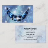 Electric Blue Upright Crescent Visitekaartje (Voorkant / Achterkant)