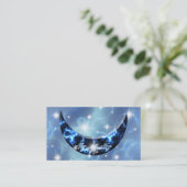 Electric Blue Upright Crescent Visitekaartje (Staand voorkant)