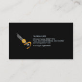 Electric Blue Wave Lightning Guitar Music Teacher Visitekaartje (Achterkant)