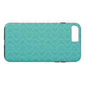 Electric Blue Waves Pattern Case-Mate iPhone Case (Achterkant (Horizontaal))