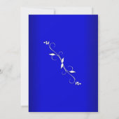 Electric Blue Wedding Invitation 5" x 7" Kaart (Achterkant)