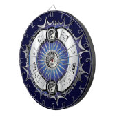 Electric Blue Yin Yang Dartbord (Voorkant Rechts)