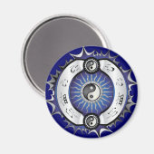 Electric Blue Yin Yang Magneet (Voorkant / Achterkant)